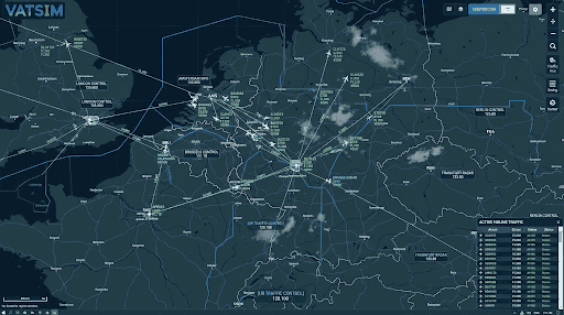 Virtual airline crew center with flight tracking, pilot report, and scheduled route details.