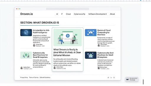 drovenio editorial technology platform interface free access